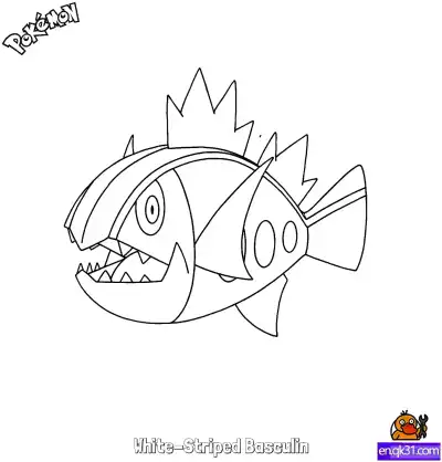 Free printable White-Striped Basculin Coloring Page - Free Printable Pokemon Coloring Sheets coloring page
